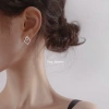 Khuyên tai bạc nữ TLEE mặt vuông kép nạm đá sang trọng - Giá ưu đãi 208.000đ 10