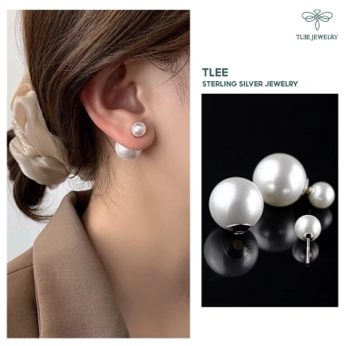 Khuyên tai bạc nữ TLEE ngọc trai nhân tạo B186 - Giá chỉ 416.000 VNĐ, giảm 20%