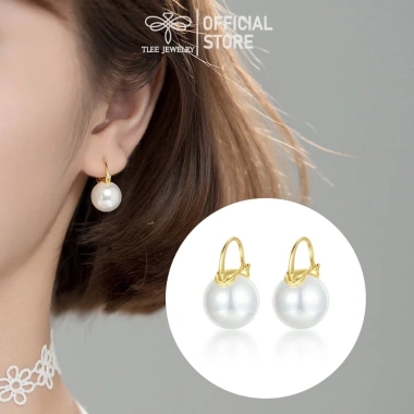 Khuyên tai bạc nữ TLEE - Trái chót khóa cài hạt to sang trọng, giảm giá 20% chỉ 468k
