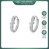 Khuyên tai bạc nữ TLEE tròn nơ thắt đính đá - Nữ tính, giảm còn 320.000₫ (400.000₫)
