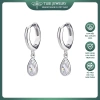 Khuyên tai bạc nữ TLEE tròn trơn giọt nước - Nữ tính, giá ưu đãi 468.000₫