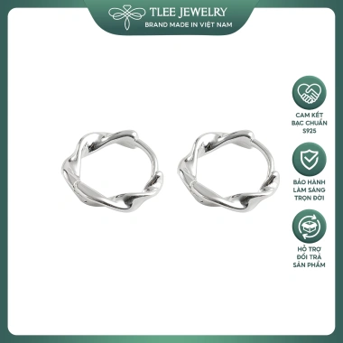 Khuyên tai bạc nữ TLEE tròn Twisted cá tính - 360.000 VNĐ (giá gốc 453.600) 10