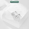 Khuyên tai bạc nữ TLEEJEWELRY hoa bốn lá gắn đá mã não tự nhiên nhiều màu - Giá 456.000₫ 4