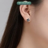 Khuyên tai bạc nữ TLEEJEWELRY hoa bốn lá gắn đá mã não tự nhiên nhiều màu - Giá 456.000₫ 5