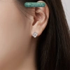 Khuyên tai bạc nữ TLEEJEWELRY hoa bốn lá gắn đá mã não tự nhiên nhiều màu - Giá 456.000₫ 6