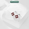 Khuyên tai bạc nữ TLEEJEWELRY hoa bốn lá gắn đá mã não tự nhiên nhiều màu - Giá 456.000₫ 8