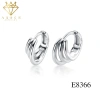 Khuyên tai bạc s925 Ý 3 lớp E8.366 - Giá ưu đãi 489k, thiết kế sang trọng, AROCH