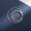 Khuyên tai bạc TLEE tròn phay bắt sáng sang trọng - Giá ưu đãi 1.3 triệu 5