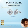 Khuyên tai bạc Ý 925 đính đá CZ 5A Duyson Silver - Bông tai nữ sang trọng thanh lịch (1 đôi) Giá ưu đãi 520k 3