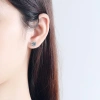 Khuyên tai bạc Ý 925 đính đá CZ 5A Duyson Silver - Bông tai nữ sang trọng thanh lịch (1 đôi) Giá ưu đãi 520k 7