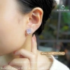 Khuyên tai bạc Ý cỏ 4 lá Duyson Silver bông tai mạ vàng trắng giá ưu đãi 560.000₫ 4