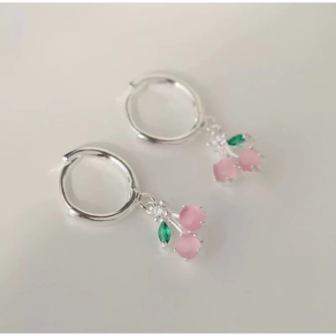 Khuyên tai bạc Ý s925 hoa anh đào ngọt ngào G7.503 - AROCH Jewelry giá ưu đãi 10 Khuyên tai bạc Ý s925 hoa anh đào ngọt ngào G7.503 - AROCH Jewelry giá ưu đãi 10