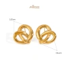 Khuyên tai Eterna JESMEE xoắn trái tim bất tận thép Titan mạ - Giá ưu đãi 249k 4