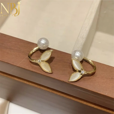 Khuyên tai kẹp đuôi cá ngọc trai bạc S999 - Phụ kiện thời trang cho phụ nữ 7