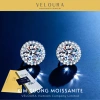 Khuyên Tai Nữ 1 Carat Moissanite Tròn Cao Cấp VELOURA Chính Hãng - 1.059.000₫