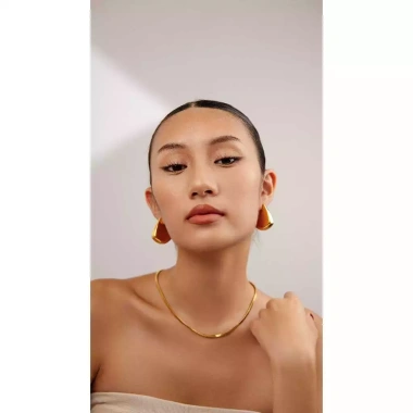 Khuyên tai nữ bản to đa giác Jesmee Amanda Hoops titan cao cấp - Giá chỉ 319.000đ