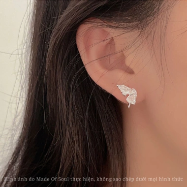 Khuyên tai nữ Butterflies bạc S925 MOS45 - Đá cao cấp, chính hãng, giảm giá 20% 6