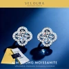 Khuyên tai nữ kim cương Moissanite 0,5ct – Chính hãng VELOURA Cỏ bốn lá cao cấp – Giá ưu đãi 1.055.000₫