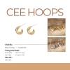 Khuyên tai nữ mạ vàng Cee Hoops Jesmee thiết kế chữ C sang trọng, giảm còn 249k 3