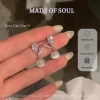 Khuyên tai nữ Made of Soul Pure Love bạc S925 đá mắt mèo dịu dàng - chính hãng