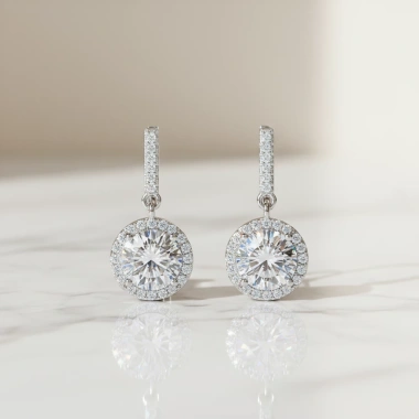 Khuyên tai nữ Moissanite 0.5 Carat Caterina Diamond tròn - Giá giảm 1.84 triệu