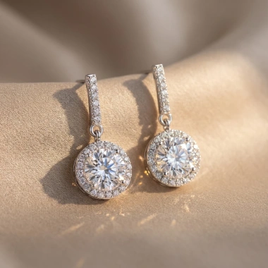Khuyên tai nữ Moissanite 0.5 Carat Caterina Diamond tròn - Giá giảm 1.84 triệu 4 Khuyên tai nữ Moissanite 0.5 Carat Caterina Diamond tròn - Giá giảm 1.84 triệu 4