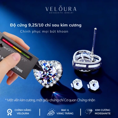 Khuyên Tai Nữ Moissanite 0,5 Carat Trái Tim Cao Cấp - VELOURA Chính Hãng GRA VJKT005 Giá ưu đãi 1,129,000₫ 3 Khuyên Tai Nữ Moissanite 0,5 Carat Trái Tim Cao Cấp - VELOURA Chính Hãng GRA VJKT005 Giá ưu đãi 1,129,000₫ 3