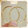 Khuyên tai nữ T2.540 Rini - Bông tai xi mạ vàng, khung tròn đa kích thước, 58.000 VND 3