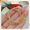 Khuyên tai nữ T2.540 Rini - Bông tai xi mạ vàng, khung tròn đa kích thước, 58.000 VND 4