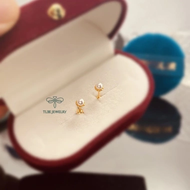 Khuyên tai trai chốt ren vặn bi bạc nữ tính TleeJewerly B200 - 208.000₫