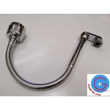 Khuỷu Nối Cần Ngổng Vòi Rửa Bát Nóng Lạnh Cắm Tường - Cần Mềm 17-18mm, Tặng Ron Cao Su