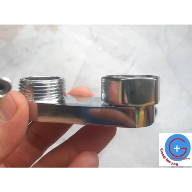Khuỷu Nối Cần Ngổng Vòi Rửa Bát Nóng Lạnh Cắm Tường - Cần Mềm 17-18mm, Tặng Ron Cao Su