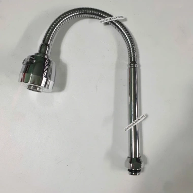 Khuỷu Nối Cần Ngổng Vòi Rửa Bát Nóng Lạnh Cắm Tường - Cần Mềm 17-18mm, Tặng Ron Cao Su