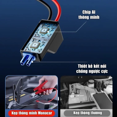 Kích bình ô tô Monacar 14.000 mAh đa năng, bơm lốp và sạc ắc quy, bảo hành 24 tháng - Giá 1,5 triệu VND 6