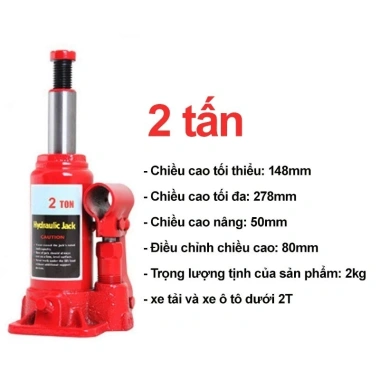 Kích thủy lực ô tô 2-10 tấn, van an toàn, dễ dùng - nâng công nghiệp, 129.000₫ 9 Kích thủy lực ô tô 2-10 tấn, van an toàn, dễ dùng - nâng công nghiệp, 129.000₫ 9