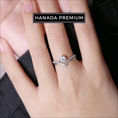 Kiếm Đinh GRA 5mm Moissanite Bạc925 Xi Bạch Kim Vương Miện HANADA 1.587 K3 - Giá 1.1tr