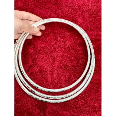 Kiềng Cổ Hoa Văn Mạ Bạc Thủ Công 100% Ảnh Thực - Giá Gốc 127.710 Giảm còn 99.000 VND 2