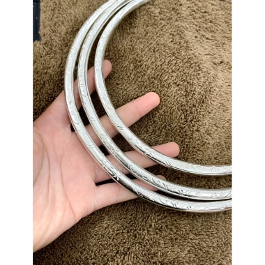 Kiềng Cổ Hoa Văn Mạ Bạc Thủ Công 100% Ảnh Thực - Giá Gốc 127.710 Giảm còn 99.000 VND 4