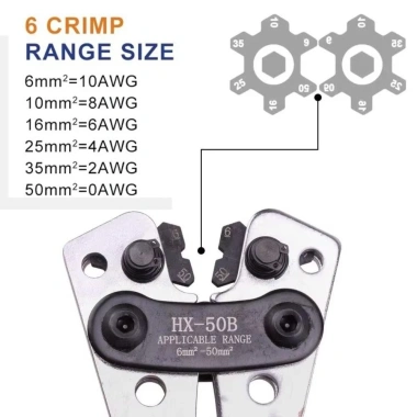 Kìm AWNGD HX-50B đa năng, cáp pin Lug 6-50mm2, crimper & ống đầu cuối, phù hợp xe đạp - Giá ưu đãi 326.810₫ 8 Kìm AWNGD HX-50B đa năng, cáp pin Lug 6-50mm2, crimper & ống đầu cuối, phù hợp xe đạp - Giá ưu đãi 326.810₫ 8