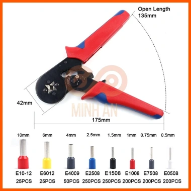 Kìm bấm cos vuông HSC8 6-4A tự điều chỉnh 1.250 đầu cos đa dạng đủ loại ống tròn và pin giá ưu đãi 135.900 VND