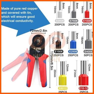 Kìm bấm cos vuông HSC8 6-4A tự điều chỉnh 1.250 đầu cos đa dạng đủ loại ống tròn và pin giá ưu đãi 135.900 VND