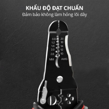 Kìm Bấm Dây Điện Đa Năng Thép Cao Cấp - Uốn, Cắt, Bấm, Tách Dây, Điều Chỉnh Lực Tuốt Dây - Giá 97.582 VND