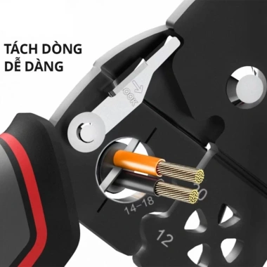 Kìm Bấm Dây Điện Đa Năng Thép Cao Cấp - Uốn, Cắt, Bấm, Tách Dây, Điều Chỉnh Lực Tuốt Dây - Giá 97.582 VND 4 Kìm Bấm Dây Điện Đa Năng Thép Cao Cấp - Uốn, Cắt, Bấm, Tách Dây, Điều Chỉnh Lực Tuốt Dây - Giá 97.582 VND 4