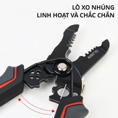Kìm Bấm Dây Điện Đa Năng Thép Cao Cấp - Uốn, Cắt, Bấm, Tách Dây, Điều Chỉnh Lực Tuốt Dây - Giá 97.582 VND