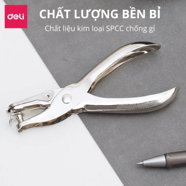 Kìm bấm lỗ giấy cao cấp Deli E114 – Dụng cụ sổ planner, journal, 28.300₫