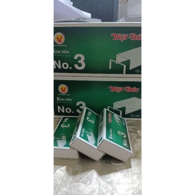 Kim bấm Việt Đức số 3 - 10 hộp nhỏ, bền, giá ưu đãi 76.000₫, giảm từ 91.960 2 Kim bấm Việt Đức số 3 - 10 hộp nhỏ, bền, giá ưu đãi 76.000₫, giảm từ 91.960 2