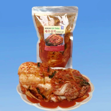 Kim Chi Hàn Quốc Busan Foods 1Kg - Cải Thảo Nguyên Cây, Chua Cay, Ăn Liền, Giá giảm 198.000đ