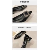 Kim Cương Giả Dày Gót Nữ 2.025 Phong Cách Mũi Nhọn Nông Miệng Flat Pháp Đen - Giá ưu đãi 379.637 VND 6