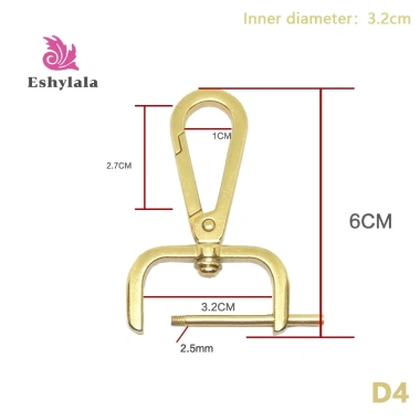 Kim Loại DIY Tháo Rời – Móc Chụp Khóa Cho Da Thủ Công, Túi Đeo Vai [MỚI] 8