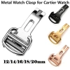 Kim Loại Đồng Hồ 12-20mm Đa Kích Thước Khóa Thép Không Gỉ Cho Cartier Bóng Xanh Bướm Gấp